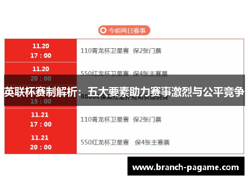 英联杯赛制解析:五大要素助力赛事激烈与公平竞争 英联杯赛制解析:五大要素助力赛事激烈与公平竞争